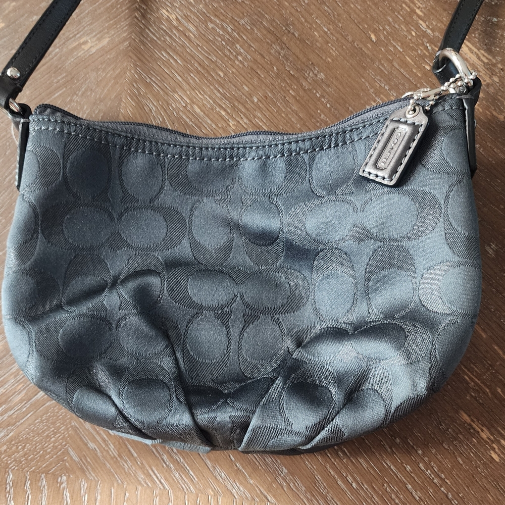 Coach Grey Signature Shoulder Bag